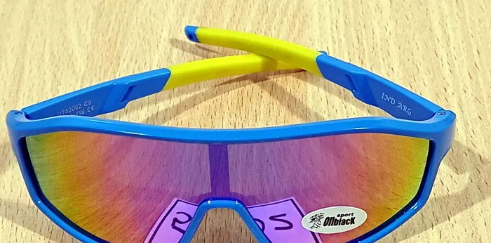 Anteojo Olblack Eagle 52002, azul y amarillo con cristal espejado