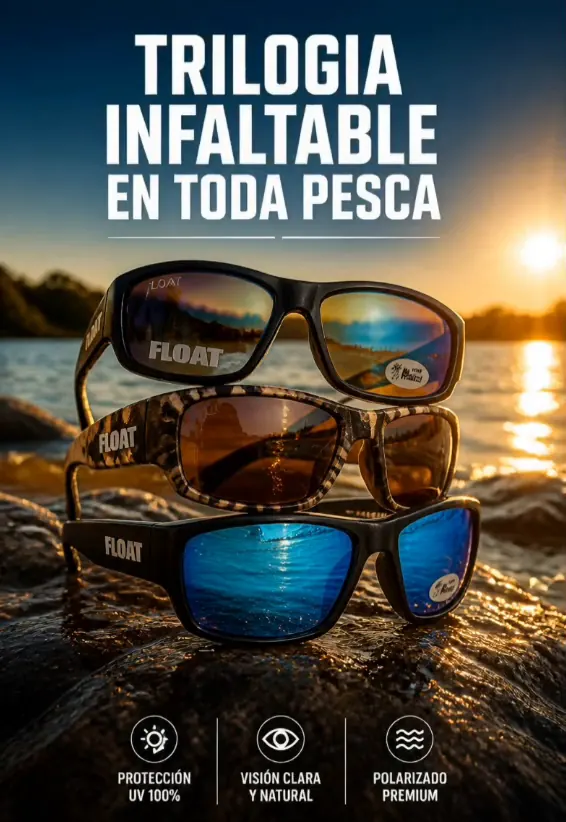 Trilogía de anteojos Olblack Sport infaltable en toda pesca